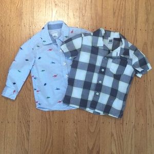 2 Toddler Boy Collared Shirts. 18 months.